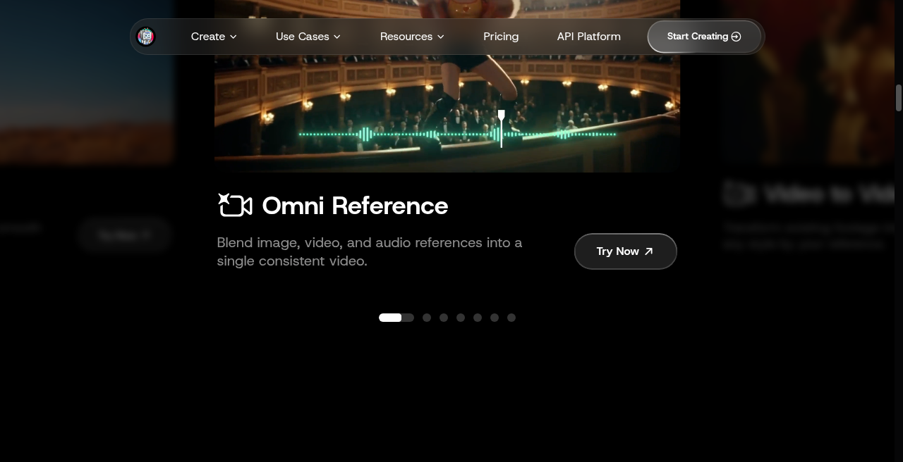 DomoAI creation modes Omni Reference Video to Video Image to Video