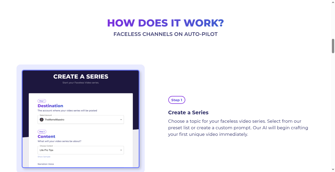 AutoShorts AI official Series creation interface