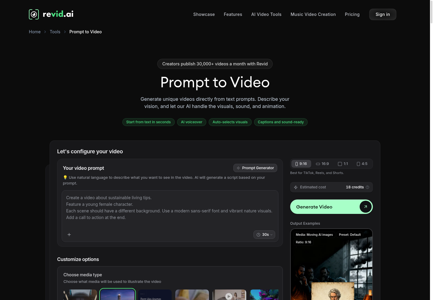 Revid AI Prompt to Video public workflow