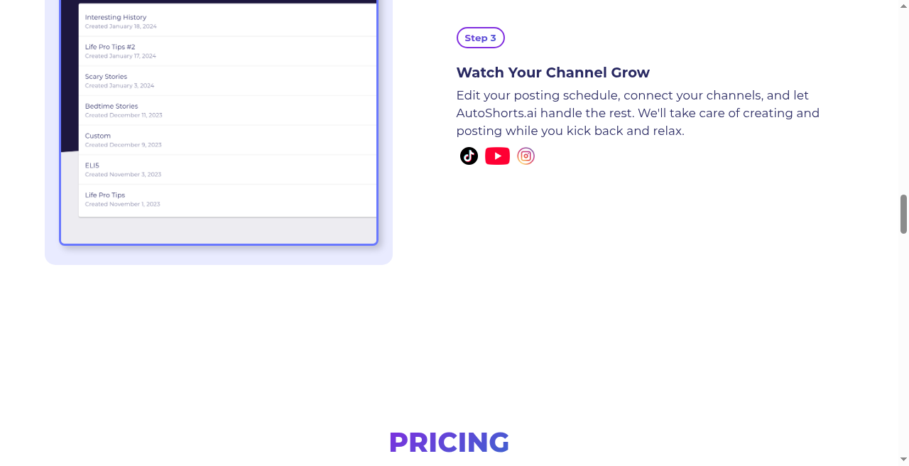 AutoShorts AI official scheduling and social publishing