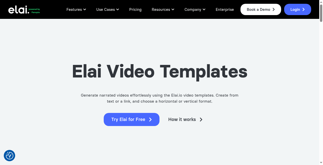 Elai.io video templates and editing