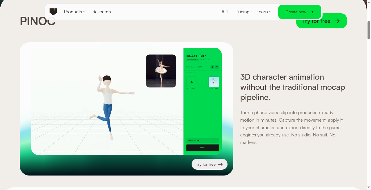 Viggle PINOC 3D and games product page