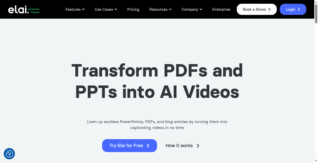 Elai.io PPT to video for training