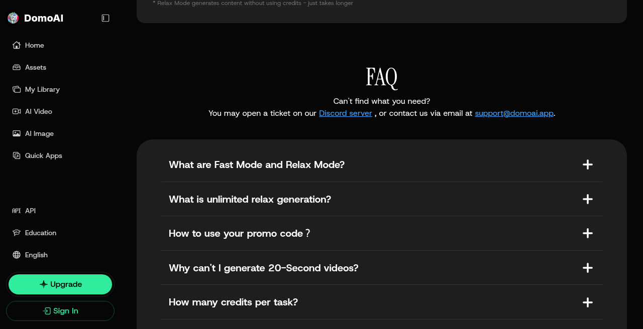 DomoAI pricing details and FAQ