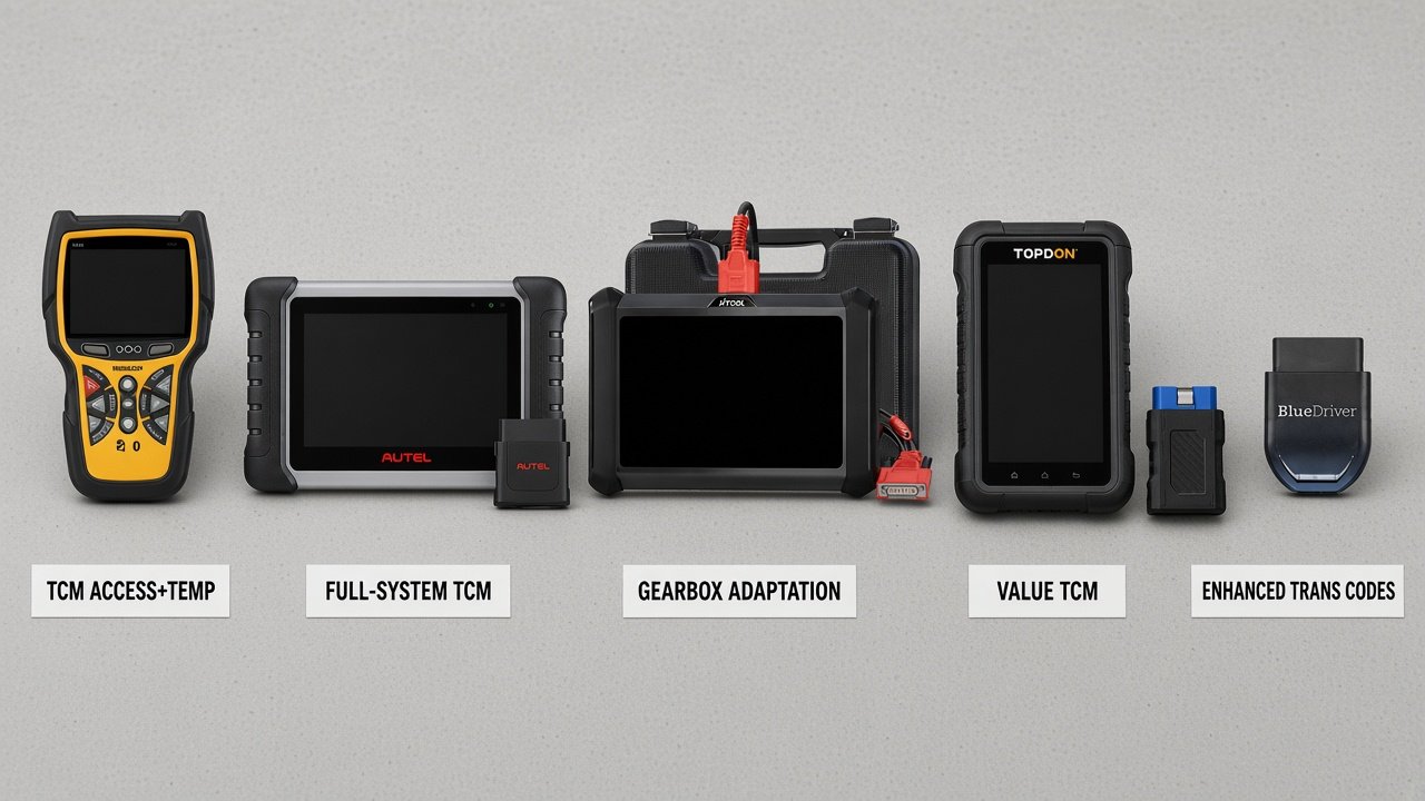 Five Amazon-gated tools: Innova 5610, Autel MK808BT PRO, XTOOL D7S, TOPDON AD800BT 2, BlueDriver