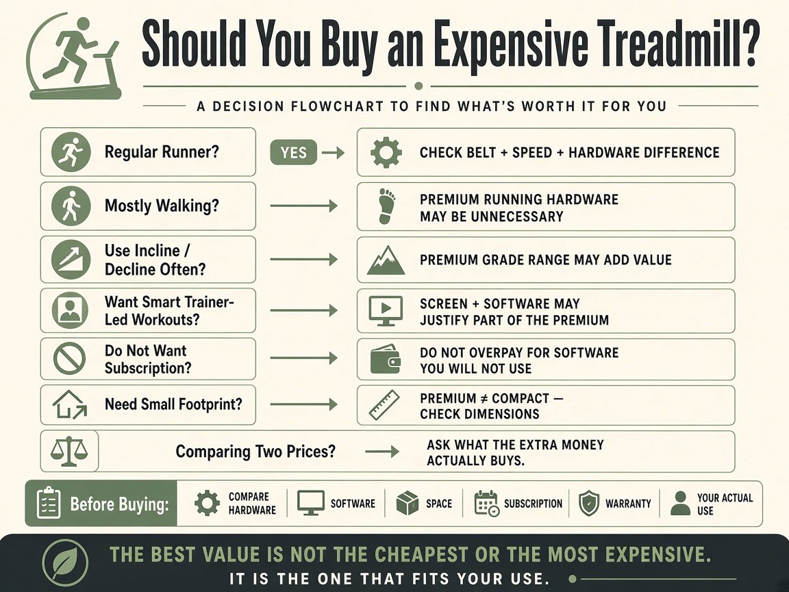 Decision infographic: should you buy an expensive treadmill
