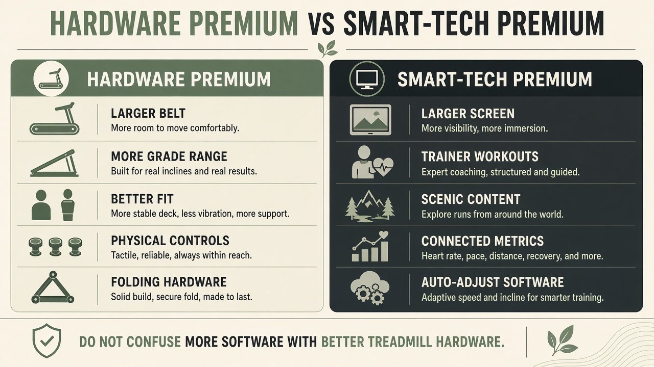 Graphic separating hardware premium from smart-tech premium