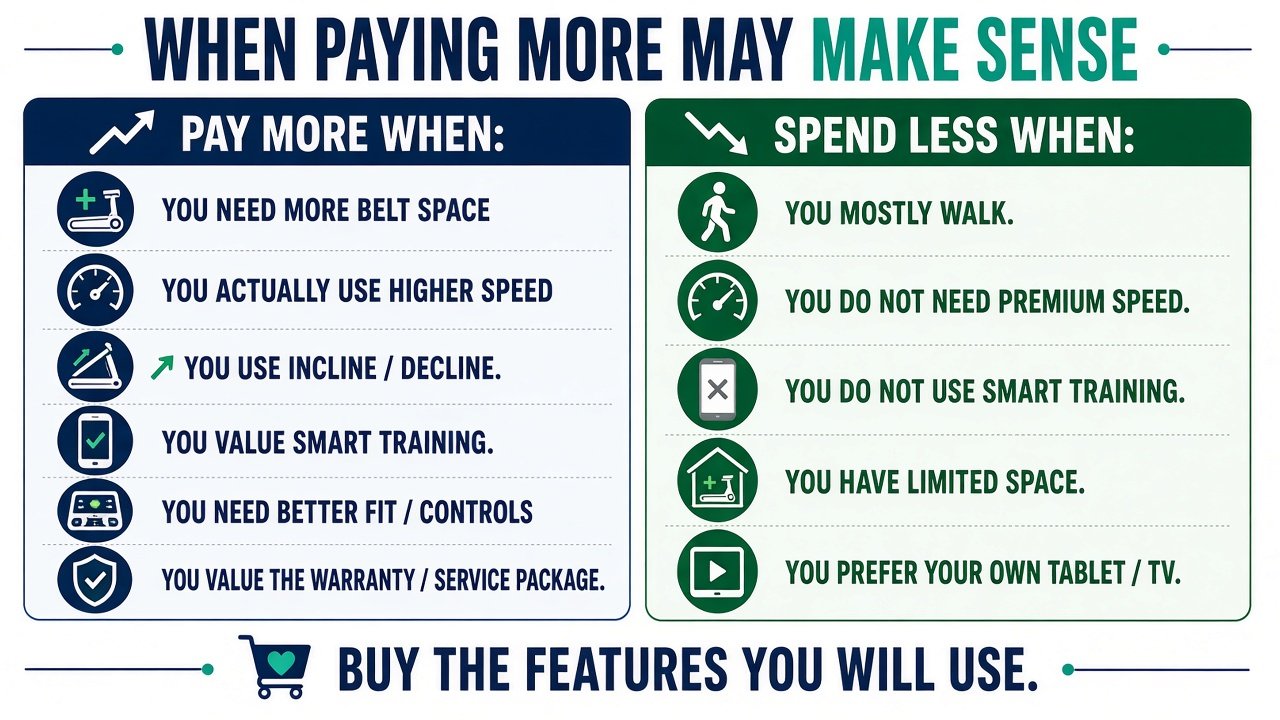 Graphic: when paying more may make sense versus when to spend less