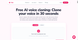Fliki AI voice cloning