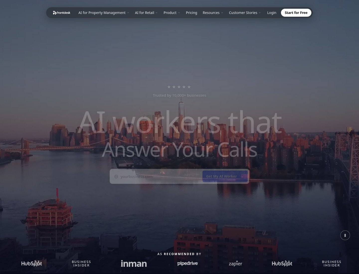 Frontdesk My AI Front Desk official homepage