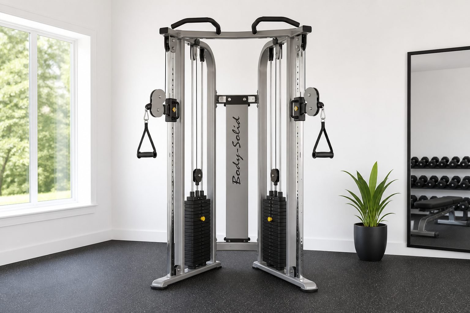 Body-Solid GDCC210 Compact Functional Trainer in a premium home gym