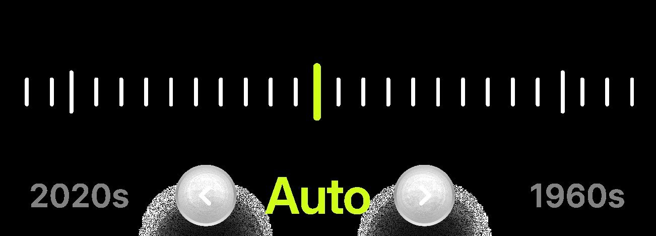 Cinema Studio era control labeled Auto between 2020s and 1960s