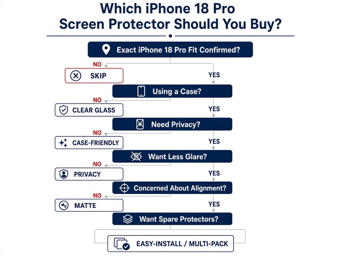 Which iPhone 18 Pro screen protector to buy