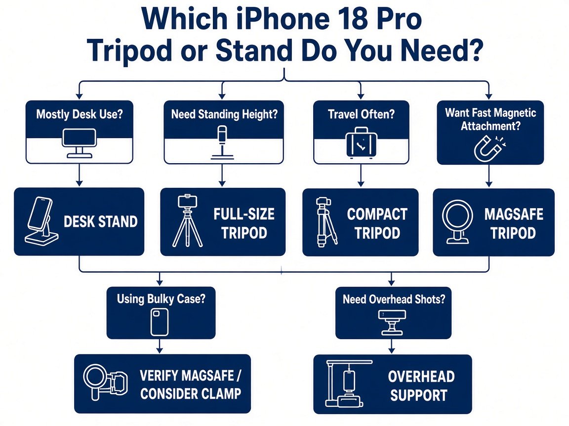 Which iPhone 18 Pro tripod or stand to buy