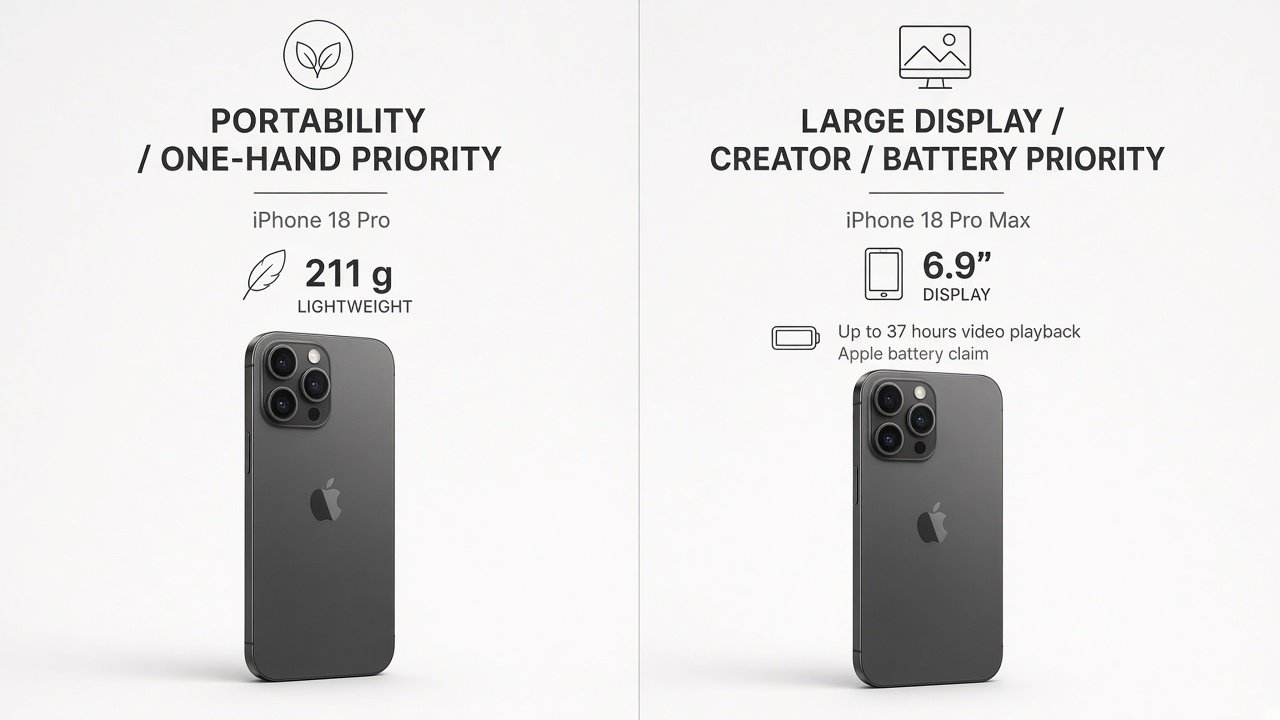 Portability priority versus large display and battery-claim priority