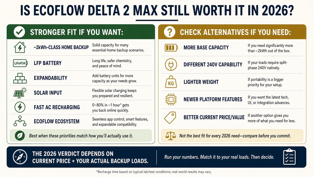 Infographic: is EcoFlow DELTA 2 Max still worth it in 2026