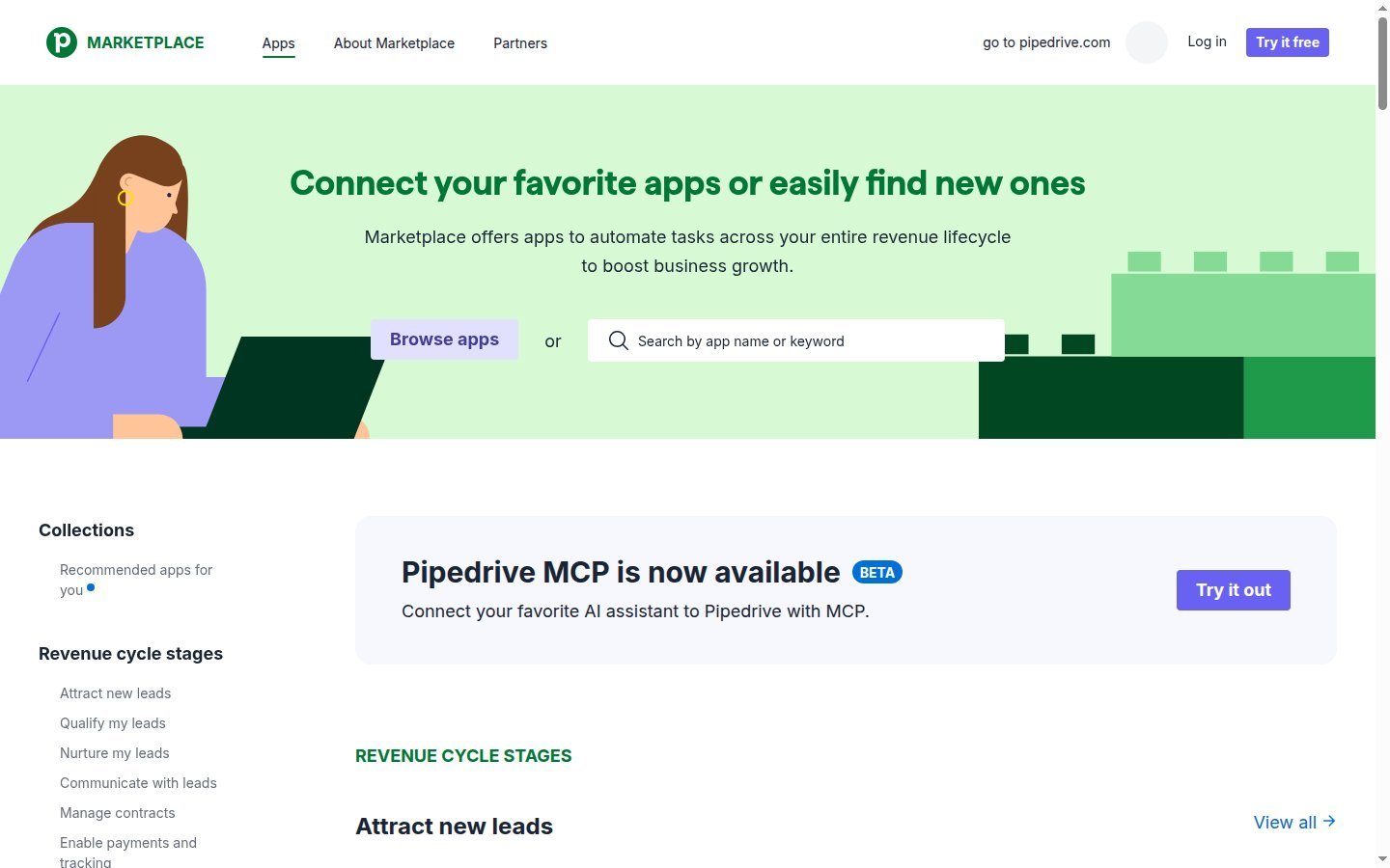 Pipedrive official marketplace for CRM app integrations