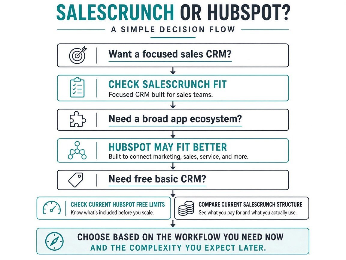Infographic: SalesCrunch or HubSpot decision flow