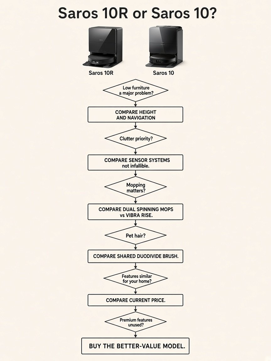 Decision flow choosing Saros 10R or Saros 10