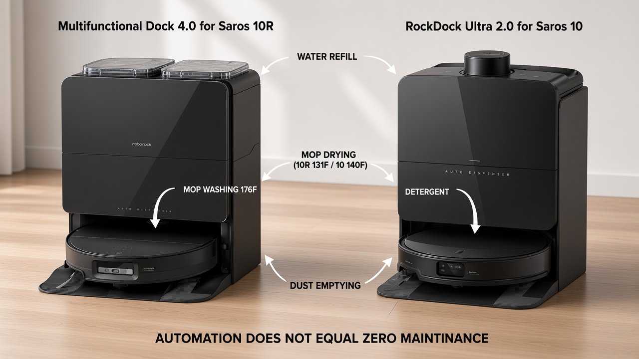 Dock automation comparison for Saros 10R and Saros 10