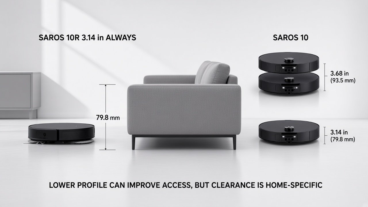 Height and navigation difference between Saros 10R and Saros 10
