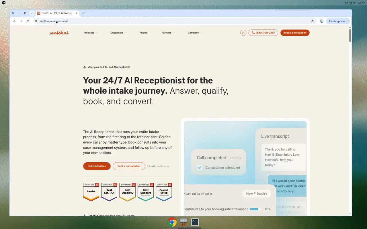 Smith.ai AI Receptionist official product page