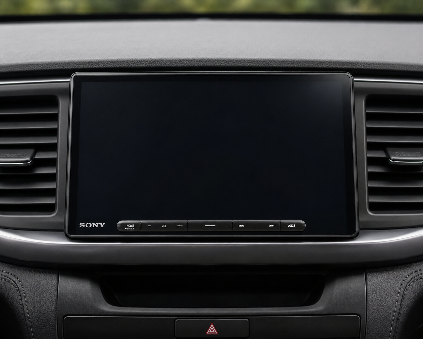 Sony XAV-AX8500 mounted in a modern dashboard