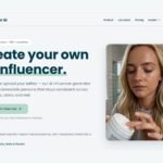 Editorial 16:9 canvas containing the complete official TheInfluencer.ai homepage screenshot