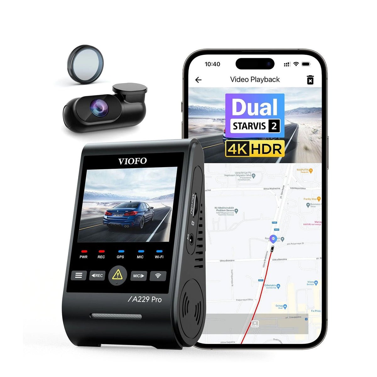 VIOFO A229 Pro dual-channel 4K and 2K dash cam