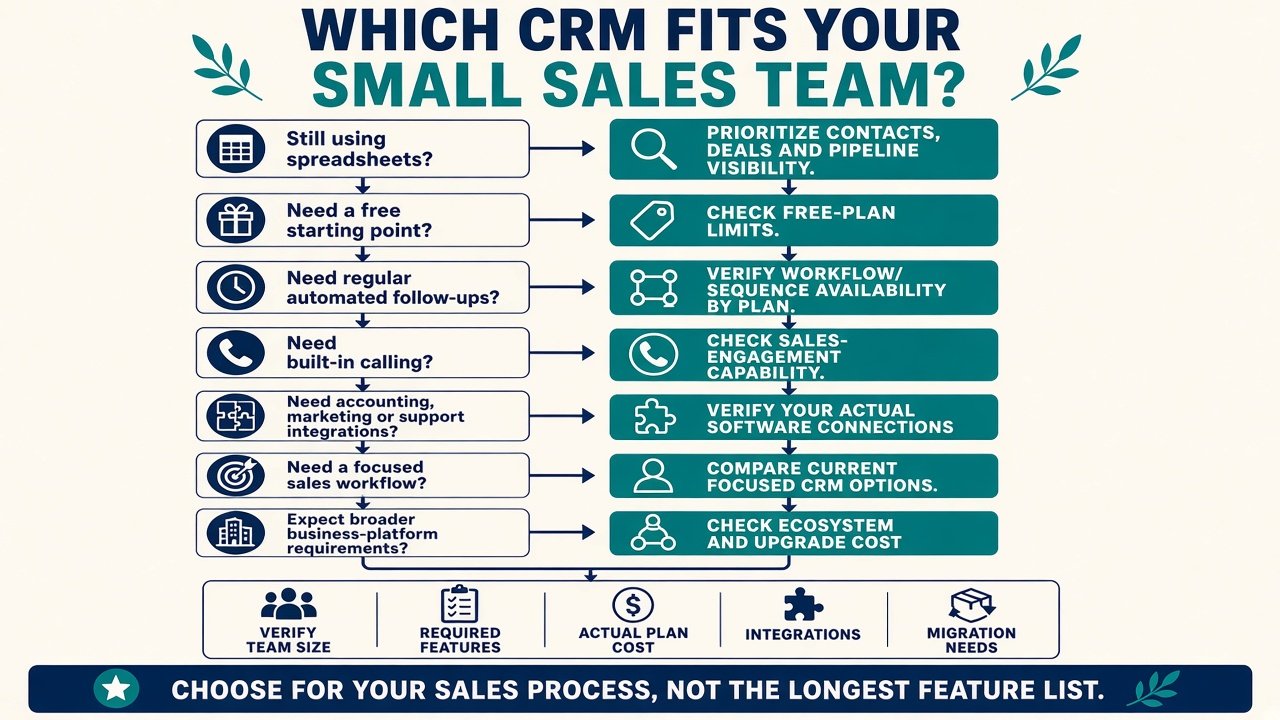 Infographic: which CRM fits your small sales team