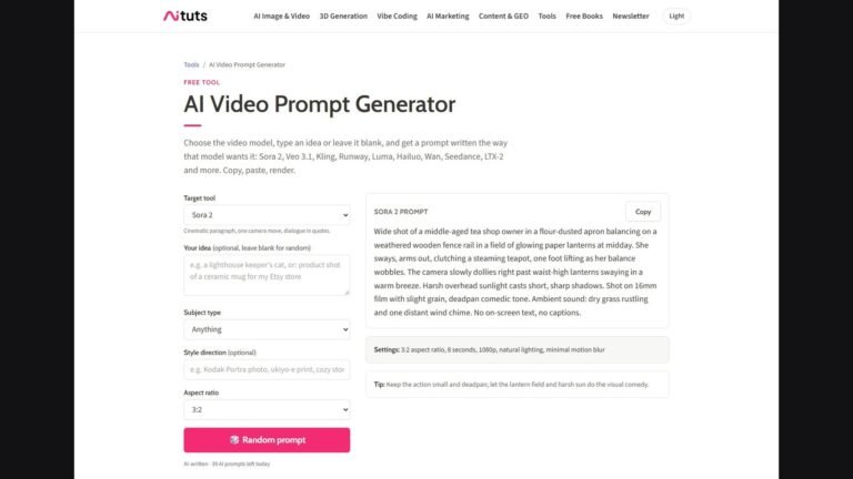 Best AI Video Prompt Generators in 2026: 3 Tools for Better AI Video Prompts