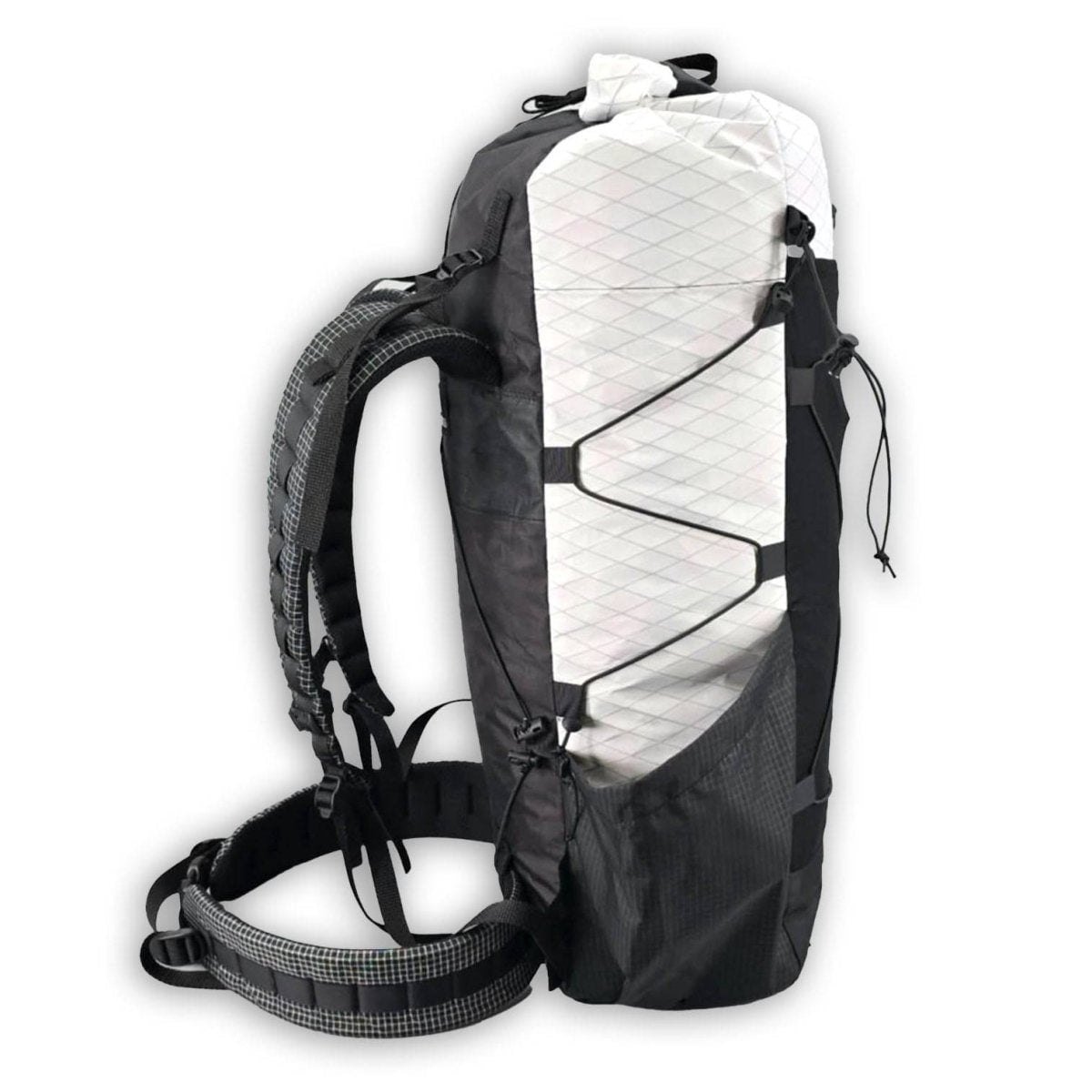 Hilltop Packs Raven X UL backpack side view with side pocket