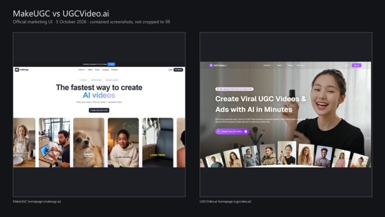 MakeUGC vs UGCVideo.ai (2026): Which AI UGC Generator Is Better?