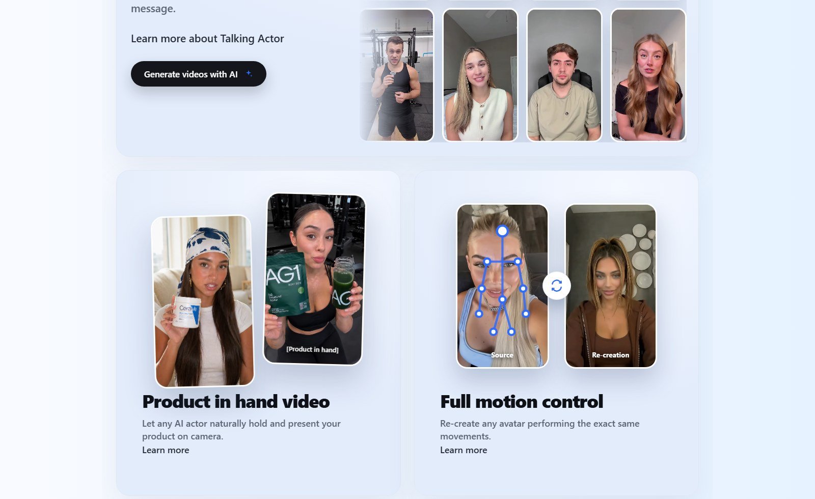MakeUGC product in hand video and full motion control marketing with official examples